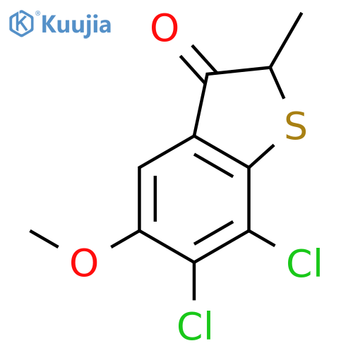 Benzo[b]thiophen-3(2H)-one, 6,7-dichloro-5-methoxy-2-methyl- structure