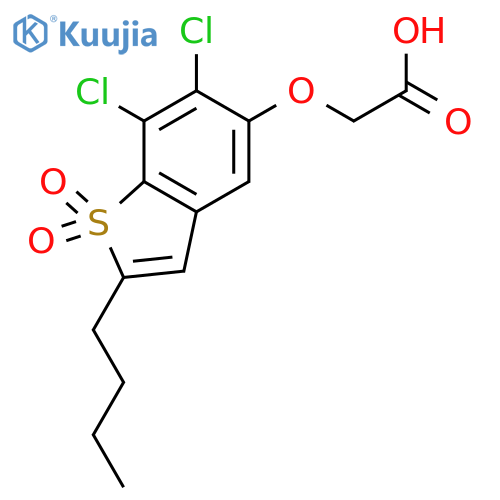 ACETIC ACID, [(2-BUTYL-6,7-DICHLORO-1,1-DIOXIDOBENZO[B]THIEN-5-YL)OXY]- structure
