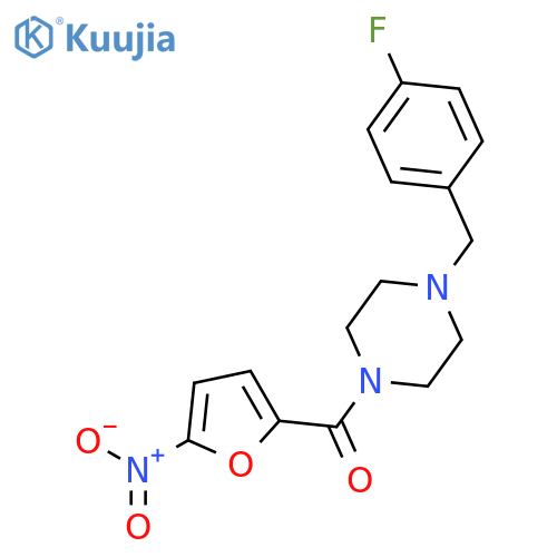 Piperazine, 1-[(4-fluorophenyl)methyl]-4-[(5-nitro-2-furanyl)carbonyl]- structure