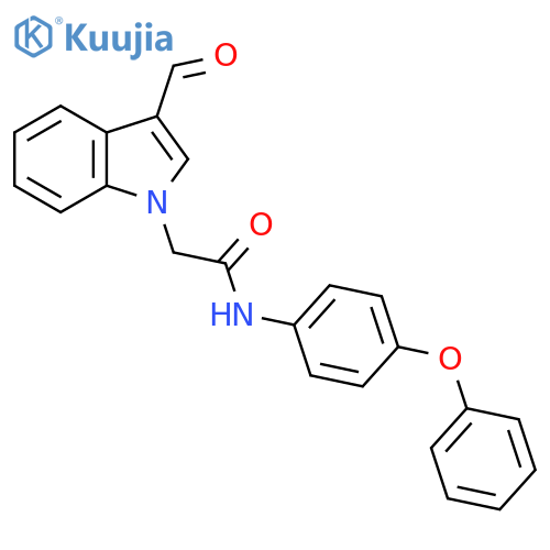 2-(3-formyl-1H-indol-1-yl)-N-(4-phenoxyphenyl)acetamide structure