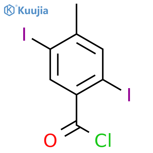 Benzoyl chloride, 2,5-diiodo-4-methyl- structure