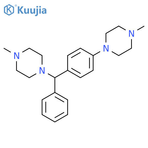 Piperazine, 1-methyl-4-[4-[(4-methyl-1-piperazinyl)phenylmethyl]phenyl]- structure