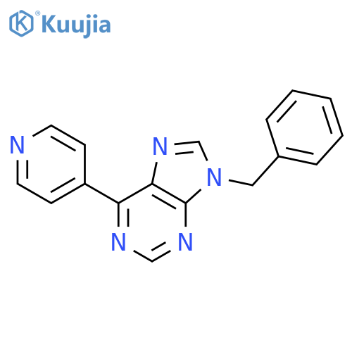 9H-Purine,9-(phenylmethyl)-6-(4-pyridinyl)- structure