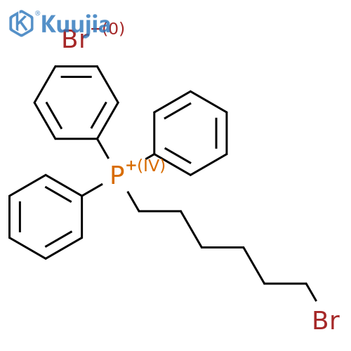 Phosphonium, (6-bromohexyl)triphenyl-, bromide structure