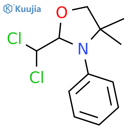 Oxazolidine, 2-(dichloromethyl)-4,4-dimethyl-3-phenyl- structure