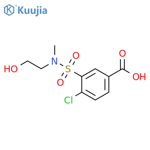 4-chloro-3-[(2-hydroxyethyl)(methyl)sulfamoyl]benzoic acid structure