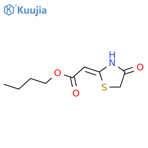 butyl (2E)-2-(4-oxothiazolidin-2-ylidene)acetate structure
