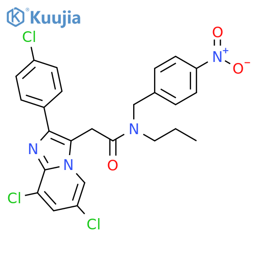 Imidazo[1,2-a]pyridine-3-acetamide, 6,8-dichloro-2-(4-chlorophenyl)-N-[(4-nitrophenyl)methyl]-N-propyl- structure