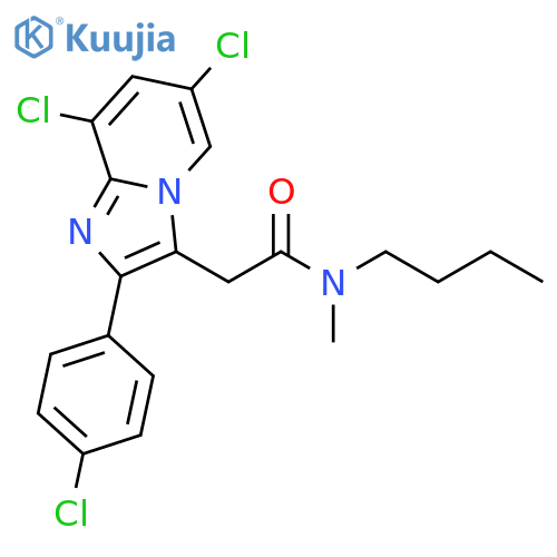 Imidazo[1,2-a]pyridine-3-acetamide,N-butyl-6,8-dichloro-2-(4-chlorophenyl)-N-methyl- structure