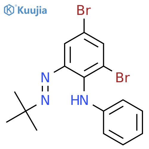 Benzenamine, 2,4-dibromo-6-[(1,1-dimethylethyl)azo]-N-phenyl- structure