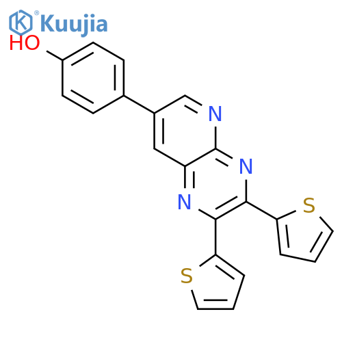 Phenol, 4-(2,3-di-2-thienylpyrido[2,3-b]pyrazin-7-yl)- structure
