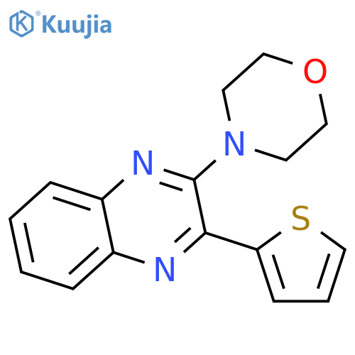 Quinoxaline, 2-(4-morpholinyl)-3-(2-thienyl)- structure