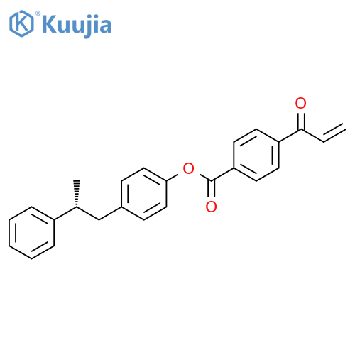 Benzoic acid, 4-(1-oxo-2-propenyl)-, 4-[(2R)-2-phenylpropyl]phenylester structure