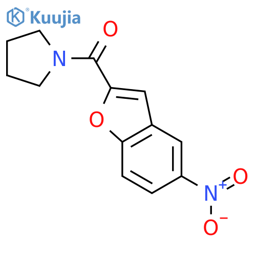 Pyrrolidine, 1-[(5-nitro-2-benzofuranyl)carbonyl]- structure