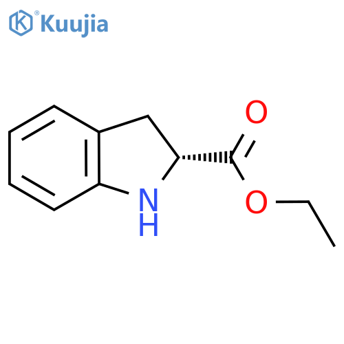 ethyl (2R)-2,3-dihydro-1H-indole-2-carboxylate structure
