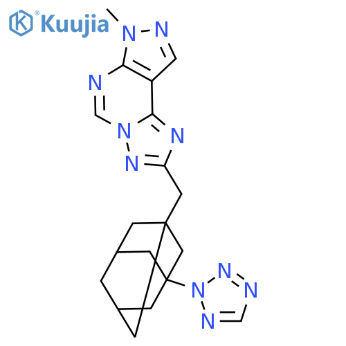 <br>7-Methyl-2-(3-tetrazol-2-yl-adamantan-1-ylmethyl)-7H-pyrazolo[4,3-e][1,2,4] triazolo[1,5-c]pyrimidine structure