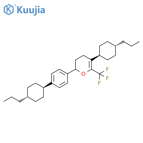 2H-Pyran,3,4-dihydro-5-(trans-4-propylcyclohexyl)-2-[4-(trans-4-propylcyclohexyl)phenyl]-6-(trifluoromethyl)- structure