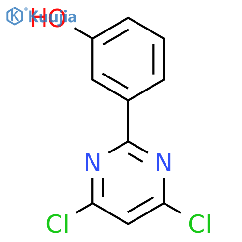 PHENOL, 3-(4,6-DICHLORO-2-PYRIMIDINYL)- structure