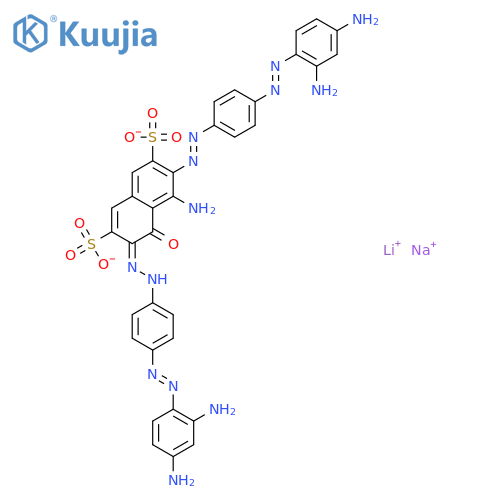 2,7-Naphthalenedisulfonicacid,4-amino-3,6-bis[2-[4-[2-(2,4-diaminophenyl)diazenyl]phenyl]diazenyl]-5-hydroxy-,lithium sodium salt (1:?:?) structure