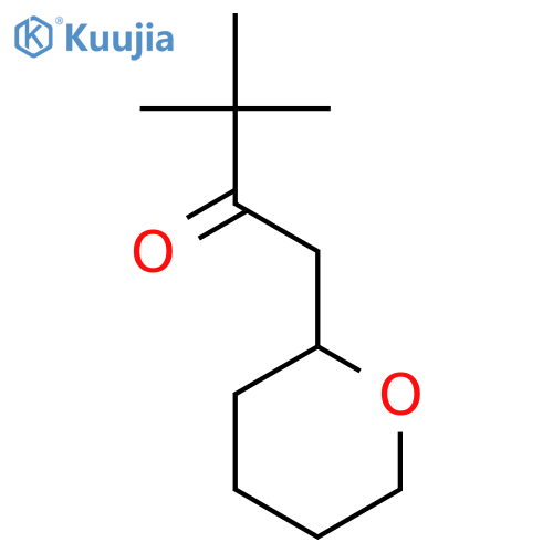2-Butanone, 3,3-dimethyl-1-(tetrahydro-2H-pyran-2-yl)- structure