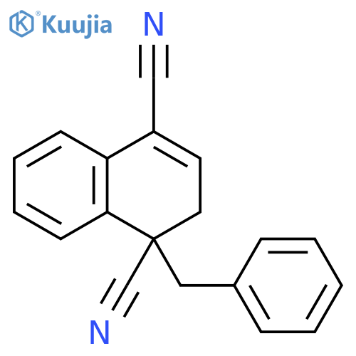 1,4-Naphthalenedicarbonitrile, 1,2-dihydro-1-(phenylmethyl)- structure