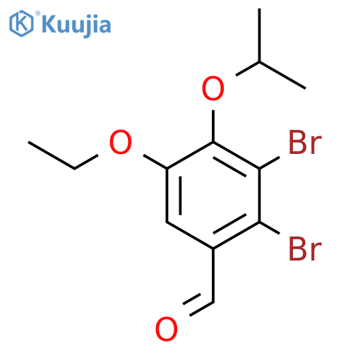 2,3-dibromo-5-ethoxy-4-(propan-2-yloxy)benzaldehyde structure