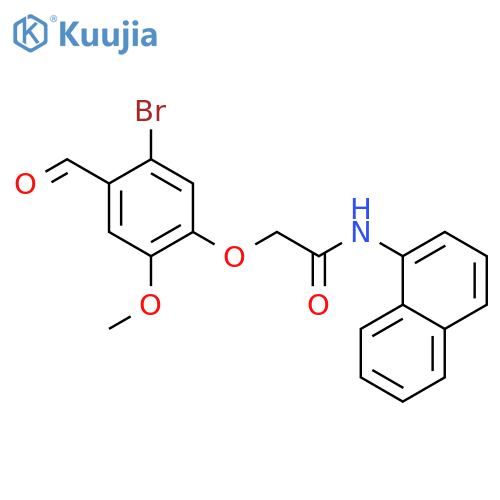 2-(5-Bromo-4-formyl-2-methoxy-phenoxy)-N-naphthalen-1-yl-acetamide structure