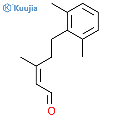 2-Pentenal, 5-(2,6-dimethylphenyl)-3-methyl-, (2E)- structure