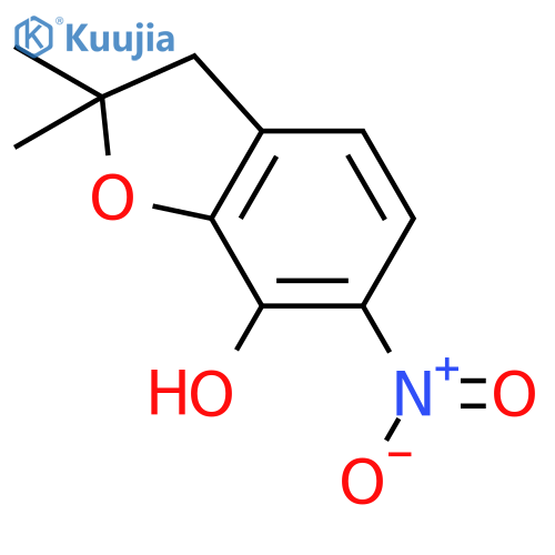 7-Benzofuranol, 2,3-dihydro-2,2-dimethyl-6-nitro- structure