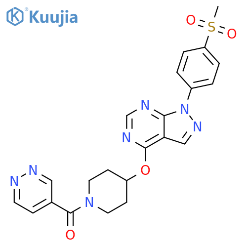Methanone, [4-[[1-[4-(methylsulfonyl)phenyl]-1H-pyrazolo[3,4-d]pyrimidin-4-yl]oxy]-1-piperidinyl]-4-pyridazinyl- structure