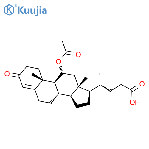 Chol-4-en-24-oic acid, 11-(acetyloxy)-3-oxo-, (11a)- structure