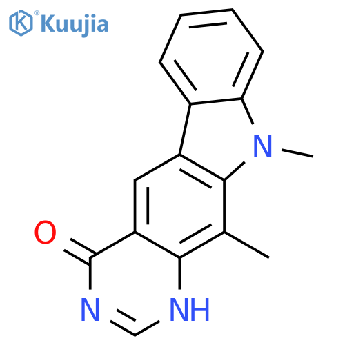4H-Pyrimido[4,5-b]carbazol-4-one, 1,10-dihydro-10,11-dimethyl- structure