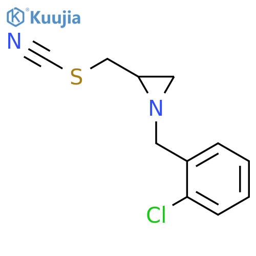 Thiocyanic acid, [1-[(2-chlorophenyl)methyl]-2-aziridinyl]methyl ester structure