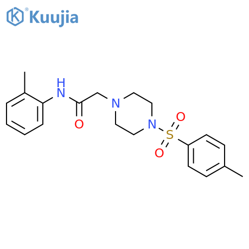 2-[4-(Toluene-4-sulfonyl)-piperazin-1-yl]-N-o-tolyl-acetamide structure