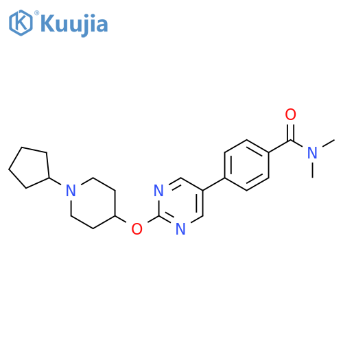 Benzamide, 4-[2-[(1-cyclopentyl-4-piperidinyl)oxy]-5-pyrimidinyl]-N,N-dimethyl- structure
