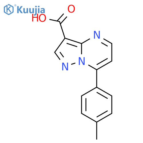 7-(4-methylphenyl)pyrazolo1,5-apyrimidine-3-carboxylic acid structure