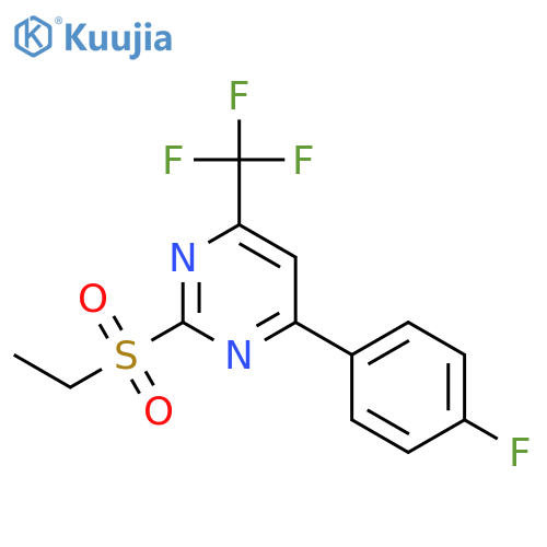 2-(ethanesulfonyl)-4-(4-fluorophenyl)-6-(trifluoromethyl)pyrimidine structure