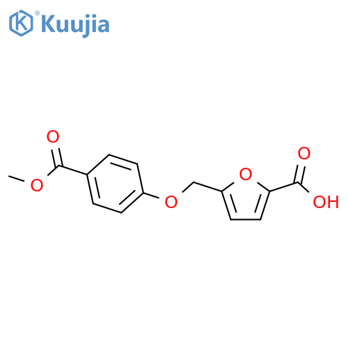 5-{4-(methoxycarbonyl)phenoxymethyl}furan-2-carboxylic acid structure