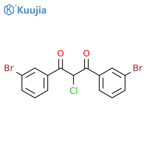 1,3-bis(3-bromophenyl)-2-chloropropane-1,3-dione structure