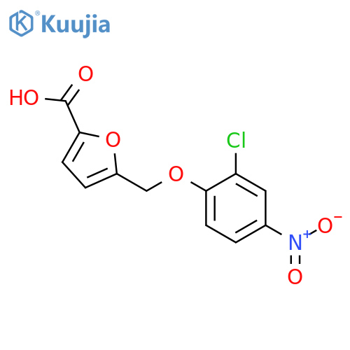 5-(2-chloro-4-nitrophenoxy)methylfuran-2-carboxylic acid structure