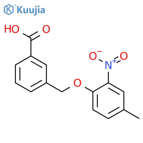 3-(4-methyl-2-nitrophenoxy)methylbenzoic acid structure