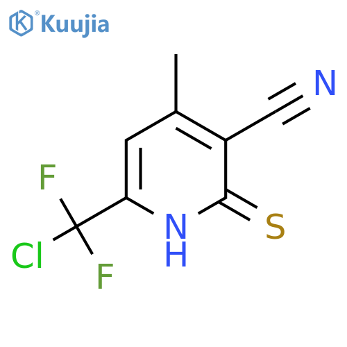 6-(Chlorodifluoromethyl)-4-methyl-2-thioxo-1,2-dihydropyridine-3-carbonitrile structure