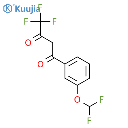 1-3-(difluoromethoxy)phenyl-4,4,4-trifluorobutane-1,3-dione structure