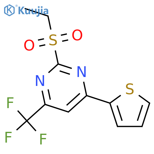 2-(ethanesulfonyl)-4-(thiophen-2-yl)-6-(trifluoromethyl)pyrimidine structure