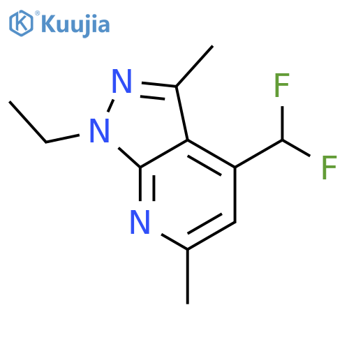 4-(difluoromethyl)-1-ethyl-3,6-dimethyl-1H-pyrazolo[3,4-b]pyridine structure