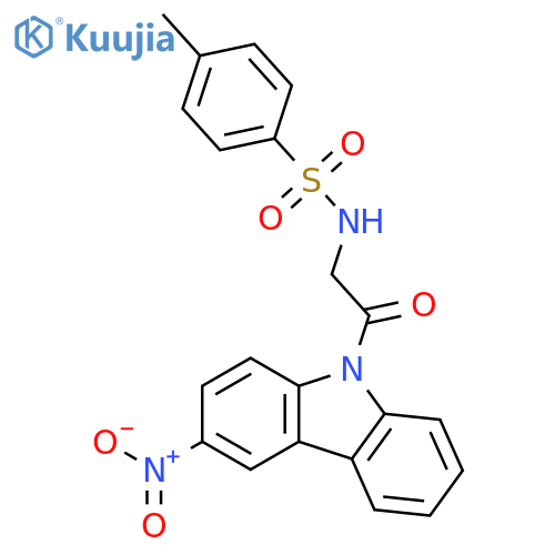 9H-Carbazole, 9-[[[(4-methylphenyl)sulfonyl]amino]acetyl]-3-nitro- structure