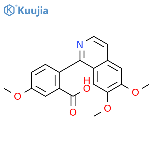 Benzoic acid, 2-(6,7-dimethoxy-1-isoquinolinyl)-5-methoxy- structure