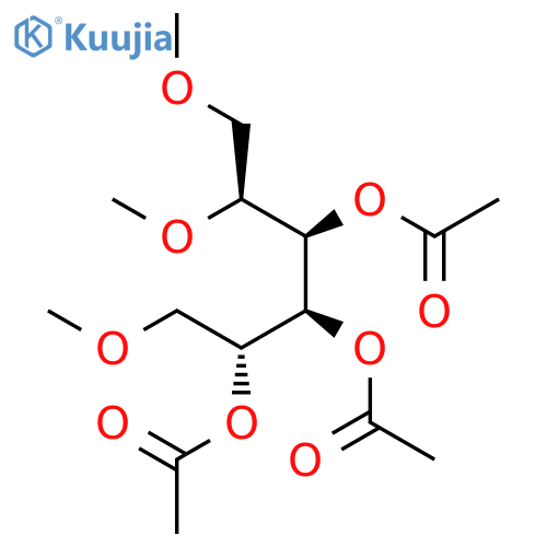 Galactitol, 1,2,6-tri-O-methyl-, triacetate structure