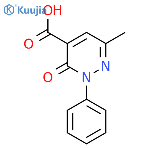 6-Methyl-3-oxo-2-phenyl-2,3-dihydropyridazine-4-carboxylic acid structure
