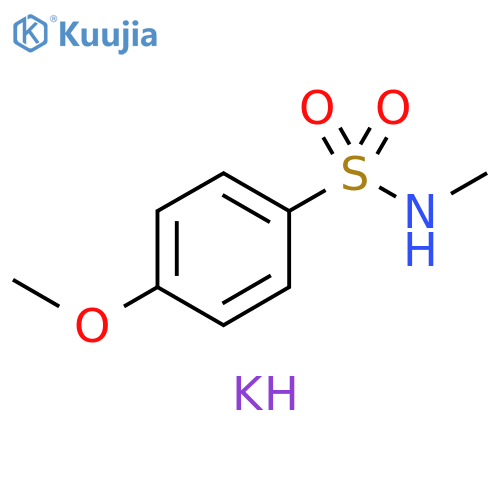 Benzenesulfonamide, 4-methoxy-N-methyl-, potassium salt (1:1) structure